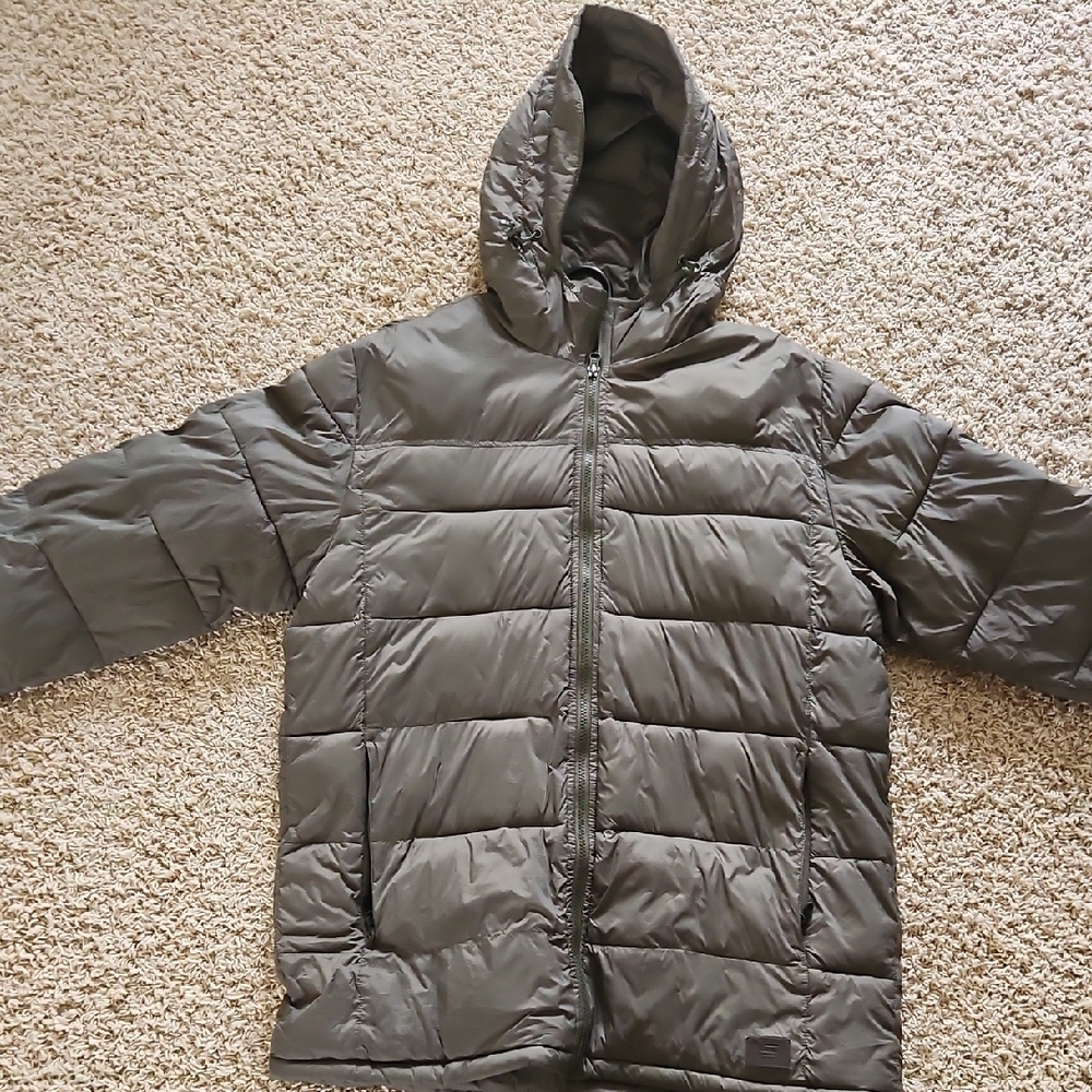 Vans Kids Dark Green Hooded Puffer Jacket